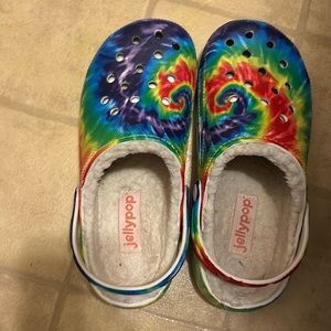 Tie dye crocs
